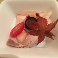 西洋懐石アンシャンテ - ポークハム？リンゴソース