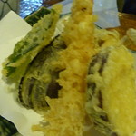 うずら家 - 天ざるの天ぷら2011_10_22