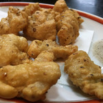 餃麺 しら石 - 白肉の天ぷらのアップ〜(*^▽^*)❤️
