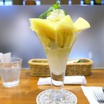 ホットケーキパーラー フルフル - 静岡県産マスクメロンパフェ