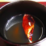 虎白 - 河豚鰭酒ならぬ、河豚のひれスープ