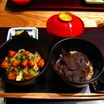 虎白 - 河豚のあられと筍ご飯＆トリュフ雑炊