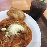 ポモドーロ - ピリ辛トマトクリームのカルボナーラ