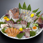 Katsura Sushi - 活鯛姿盛り（37cm）　6500円