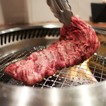 北新地 はらみ - ステーキの火入れはスタッフさんが☆