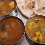 ジャガンナート - 海老と卵のカレー、ガーンタ、アルベガン