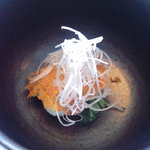 アコルドゥ - ◆「ニホンテキナオワン」　たらの白子と軽いサルサベルデ