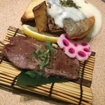 川村料理平 - 牛ミスジの串焼き