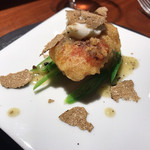 TACUBO - 鱧と生ハムのフリット ビネグレットソース ブッラータと秋トリュフ添え