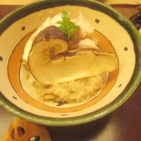 銀座 奥田 - 食事（真鯛と松茸）