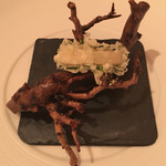 レストラン・モリエール - ほたてと大葉の天ぷら