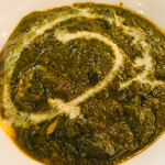 アクバル - ムルグパラクのアップ。ほうれん草感しっかりで、おいしい。