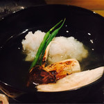 はらまさ - 国産松茸と鱧の椀（鱧松）