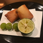 はらまさ - 鮎春巻き、青銀杏