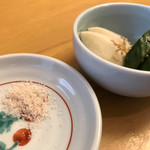 天ぷら よこい - 塩と香の物