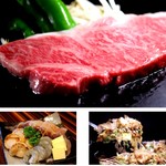 この鉄板だとウマいが9割の店 ぽんぽこ本゜舗 - ②ドーンっと霜降りステーキ　もてなしコース\3,300(税込)