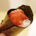 鮨おくやま - 鮪脳天の手巻き