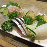 笑福 - 刺身盛り半分！