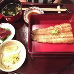 横浜野田岩 - かさねの上の重、白焼き。