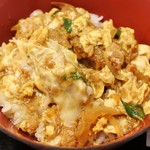 大阪うどん きらく - カレーカツ玉を丼にして