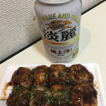 サラス - たこ焼き(´∀｀*)淡麗生