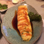 なかい - にら玉。ソースいらないかなぁ？