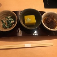 銀座しゃぶ通 マロニエゲート店 - 先付もちゃんとしている