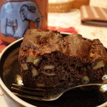 バオバブ - バナナキャロブケーキと豆乳カフェラテ