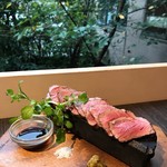 Charcoal grill! Seared beef sagari