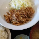 らーめん 梵天 今市店 - 豚生姜焼き定食 ￥800