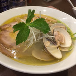 麺屋 遊仁 - 蛤（はまぐり）塩そば＋味玉