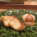 対馬産のくえと白胡麻豆腐