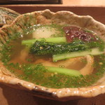 虎白 - のどぐろとかぶら、椎茸、小松菜の炊き合わせ