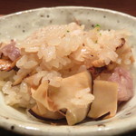 虎白 - 松茸の炊き込みご飯に牛肉のしゃぶしゃぶ