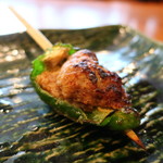 やきとり 戎 - イベリコ豚肉詰め串アップ