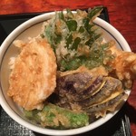 手打ちそば 創愿 - 天丼(アップ)　見た目も美しく、味もバッチリ◎　2017/10/14