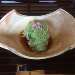 日本料理山崎 - なすのオクラあんがけ