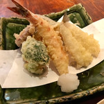 志蕎庵 江月 - 天ぷら盛り合わせ８５０円