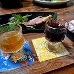 Takarabune Onsen Yumotokotobuki - 夕食（食前酒２種）