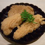 くろぎ - つまみの鮃肝と真子（'11/2）