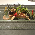 リストランテ カノフィーロ - 軽く炙った戻りブリ　バーニャッフレッダソース