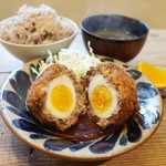 NemaruCafe - スコッチエッグ定食(950円)