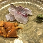 うを徳 - 鳴門の瘤真鯛、函館産蝦夷馬糞海胆