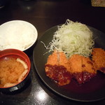 薩摩 茶美豚 とんかつ 花 - ヒレかつ味噌だれ＋ごはんセット