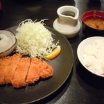 薩摩 茶美豚 とんかつ 花 - ロースかつおろし＋ごはんセット