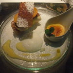 レストラン・ジョルジュマルソー - きんかんのミルフィーユ　オレンジクリームブリュレ