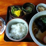 すゞ木屋 - 料理写真:ラーメンセットにゲソ天で930円