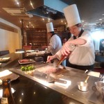 大淀河畔 みやちく - フランベ直前