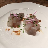 蕎麦懐石 無庵 - 平目のカルパッチョ