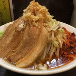 ラーメン さわぎ - しょう油味 豚辛さわぎ 990円 (トッピング : ニンニク普通／アブラ普通／野菜マシ／辛さ3)